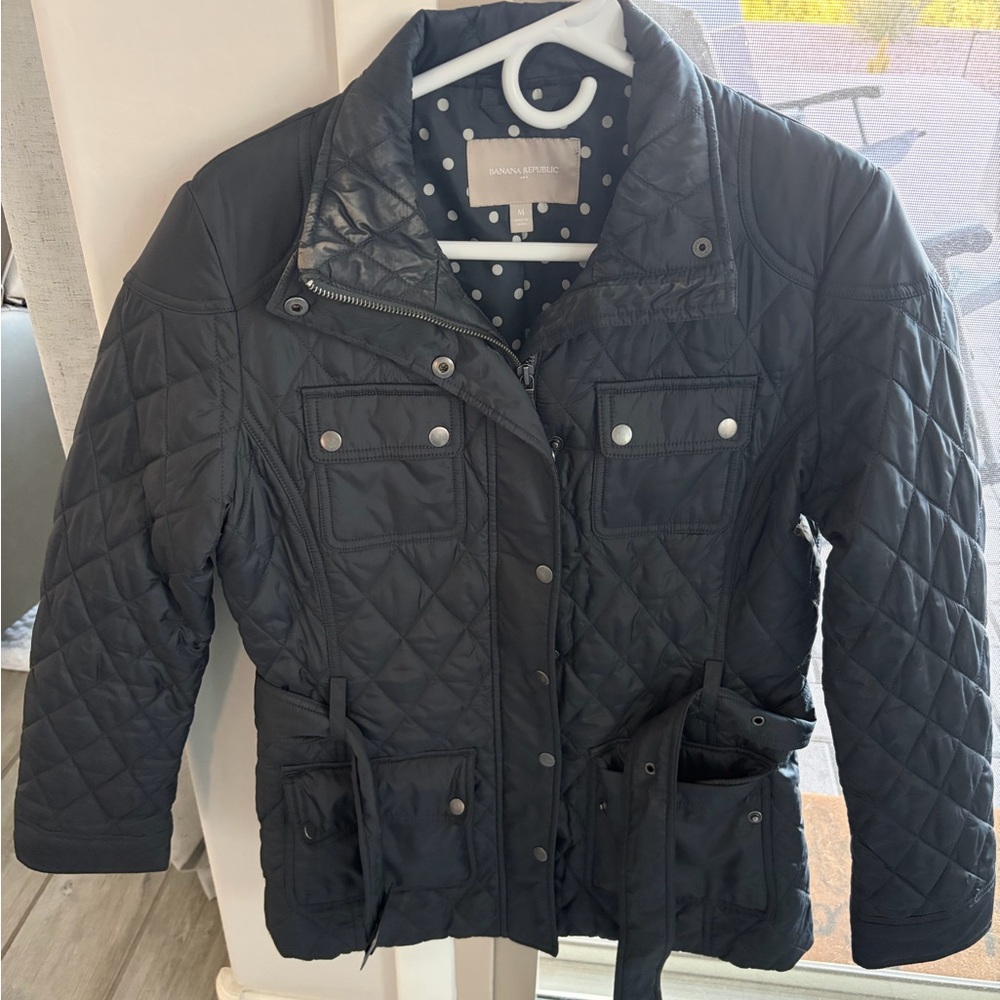 Banana Republic Women's Dark Quilted Utility Jacket